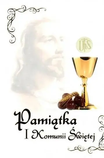 Pamiątka I Komunii Świętej biała