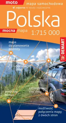 Polska mapa samochodowa 1:715 000