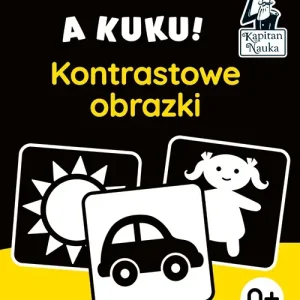 A kuku! Kontrastowe obrazki. Poradnik + karty kontrastowe Karty kontrastowe z rysunkami dla dzieci od pierwszych dni życia.