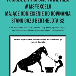 Funkcje entropowe powietrza w MS®Excelu mające odniesienie do równania stanu gazu Berthelota B2
