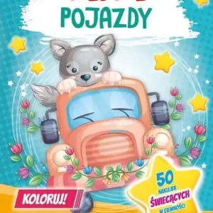 Koloruj! Rozwiązuj! 50 naklejek świecących w ciemności. Wesołe pojazdy