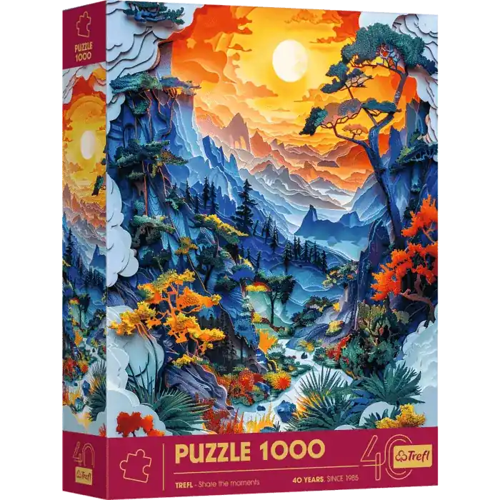 Puzzle 1000 3D 40-lecie Trefl Dolina 40045