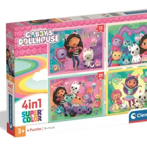 Puzzle 4w1 Super kolor Gabby’s Dollhouse 21752