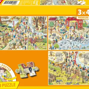Puzzle 3x48 PQ Wycieczka do ZOO 113959