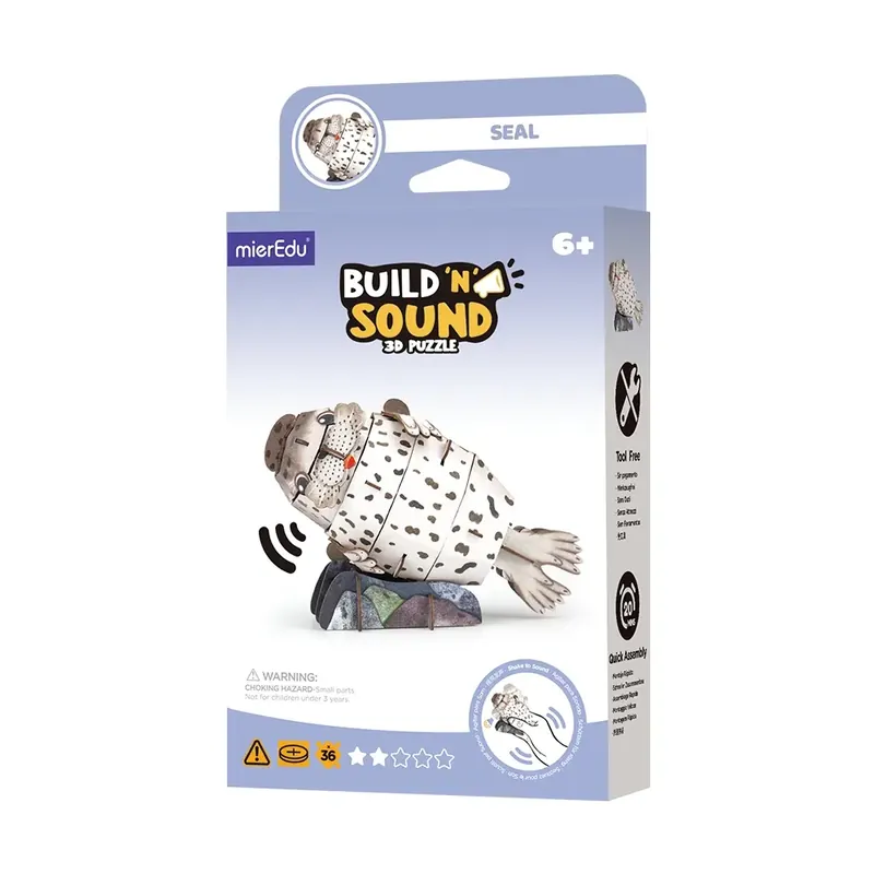 Puzzle 3D Buduj i słuchaj Foka