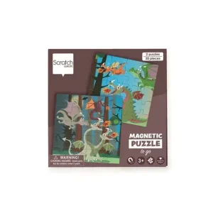 Puzzle magnetyczne Smoki 40 elementów Scratch