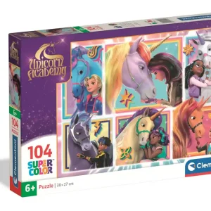 Puzzle 104 Super kolor Unicorn Academy 25094