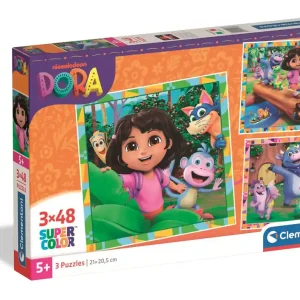 Puzzle 3x48 Super kolor Dora 25078