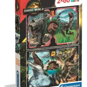 Puzzle 2x60 Super kolor Jurassic world 24830