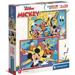 Puzzle 2 x 20 super kolor Mickey 24791