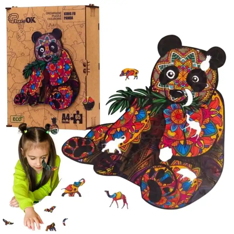 Puzzle drewniane eko 65 Kung Fu Panda A4