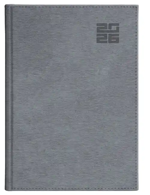 Kalendarz 2026 A4 dzienny Aluminium Standard SREBRNY. nr kat. 237 A4DB SREBRNY