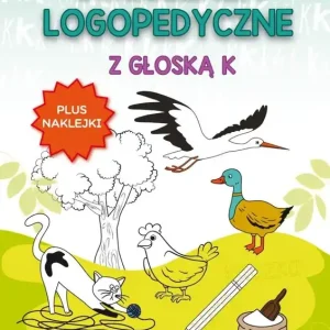 Ćwiczenia logopedyczne z głoską K. Plus naklejki