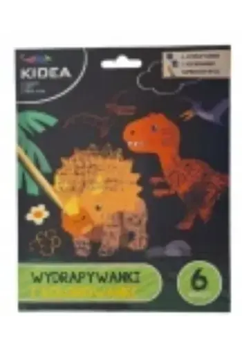 DINOZAURY. WYDRAPYWANKI I KOLOROWANKI